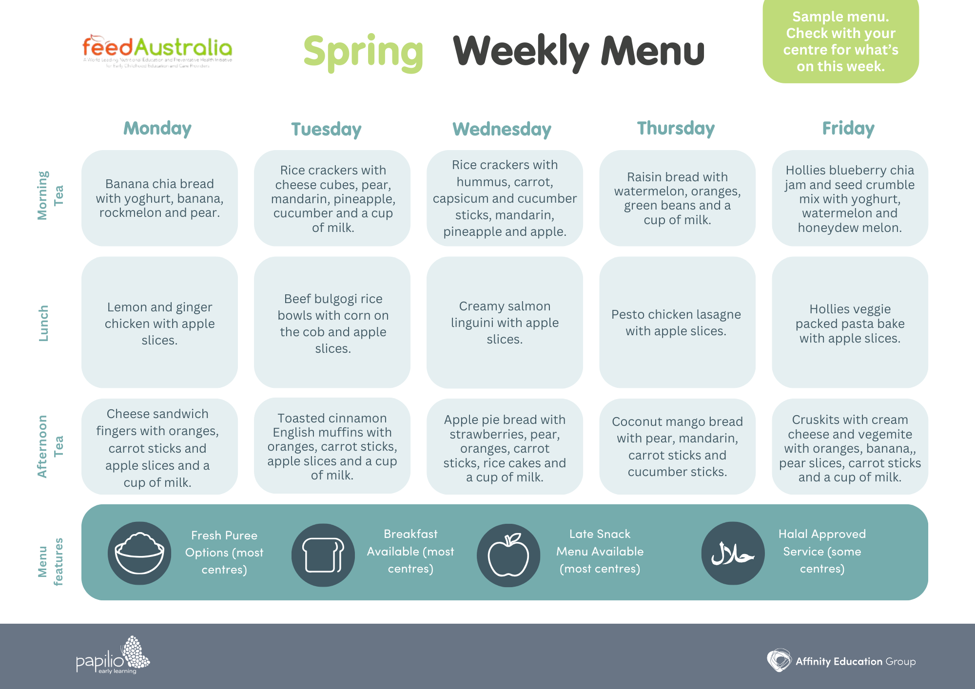 Click to download the sample menu.